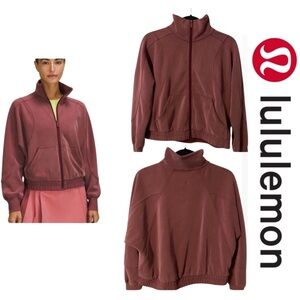 NEW | LuLulemon | Brushed Softstreme Full Zip Jacket | Size 10 | Red Merlot